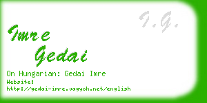 imre gedai business card